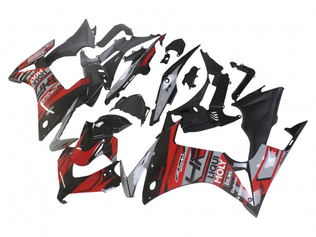 Carene Moto Honda CBR500R 2013-2015 - Rosso Argento Nero Lucido