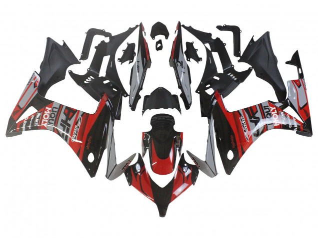 Carene Moto Honda CBR500R 2013-2015 - Rosso Argento Nero Lucido