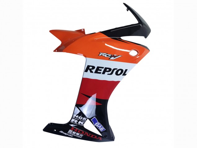 Carene Moto Honda CBR500R 2013-2015 - Arancia Bianco Rosso Nero Lucido Repsol 3