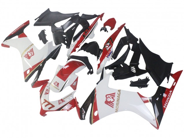 Carene Moto Honda CBR500R 2013-2015 - Bianco Rosso Verde Nero Lucido Morinage 777