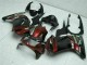 Carene Moto Kawasaki EX250 2008-2012 - Nero Lucido Rosso Bordeaux