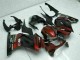Carene Moto Kawasaki EX250 2008-2012 - Nero Lucido Rosso Bordeaux