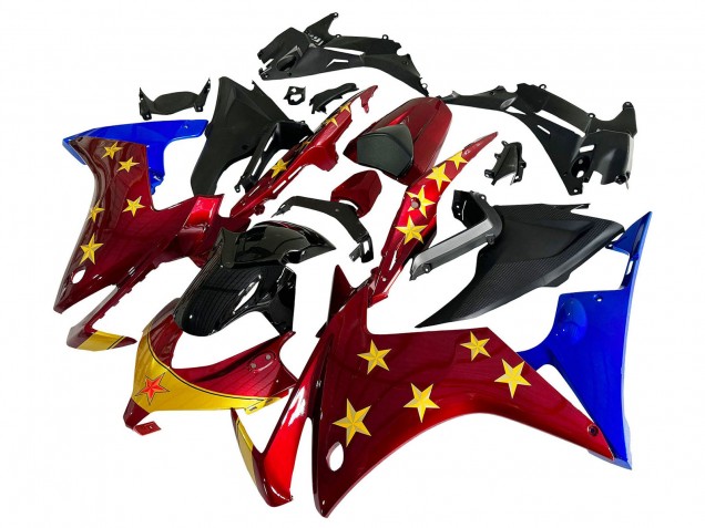 Carene Moto Honda CBR500R 2013-2015 - Rosso Blu Giallo Stella