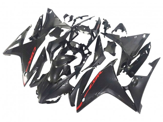 Carena Moto Honda CBR500R 2016-2018 - Nero Fibra di Carbonio Rosso