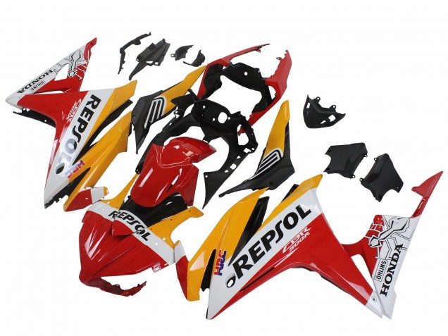 Carena Moto Honda CBR500R 2016-2018 - Giallo Bianco Rosso Repsol HRC