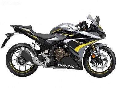 Carene Moto Honda CBR500R 2022-2023 - Argento Giallo Nero Lucido