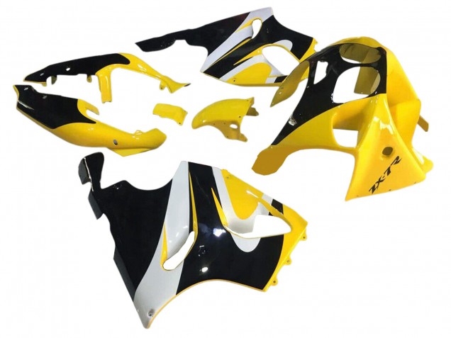 Carene Moto Kawasaki ZX7R 1996-2003 - Giallo Bianco Nero Lucido