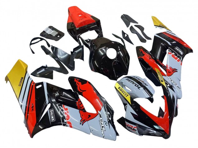 Carene Moto Honda CBR1000RR 2004-2005 - Giallo Rosso Bianco Lucido Red Bull Repsol HRC