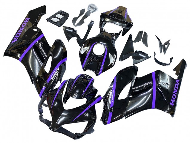 Carene Moto Honda CBR1000RR 2004-2005 - Nero Lucido Viola Banda