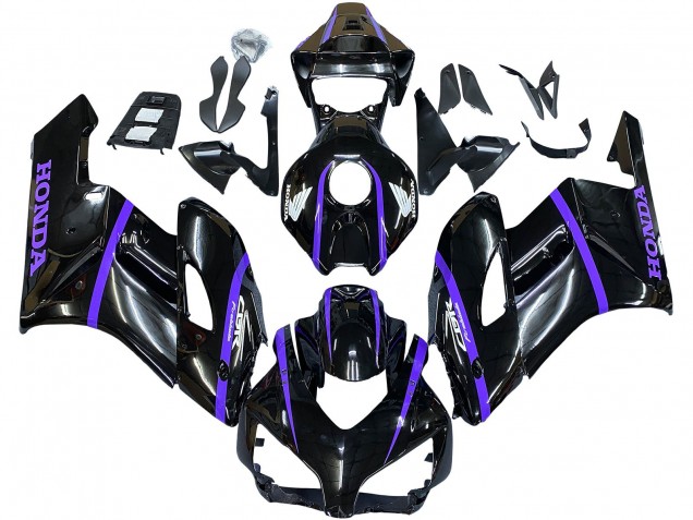 Carene Moto Honda CBR1000RR 2004-2005 - Nero Lucido Viola Banda