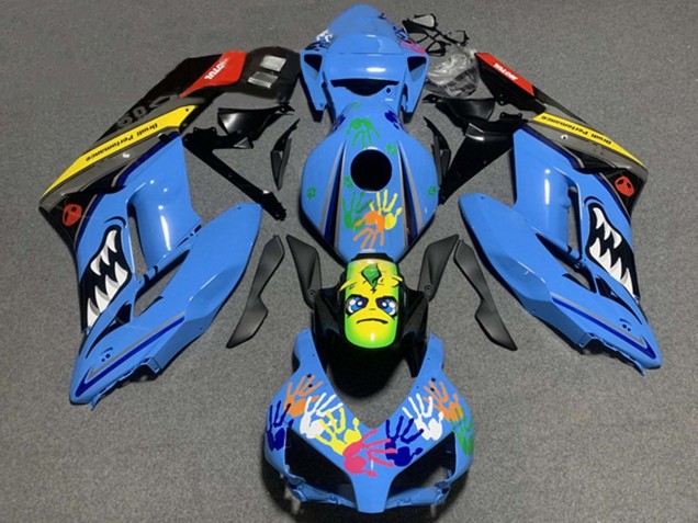 Carena Moto Honda CBR1000RR 2004-2005 - Blu Giallo Nero Rosso Squalo