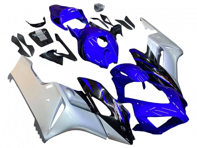 Carene Moto Honda CBR1000RR 2004-2005 - Argento Blu Nero Lucido
