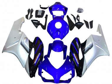 Carene Moto Honda CBR1000RR 2004-2005 - Argento Blu Nero Lucido