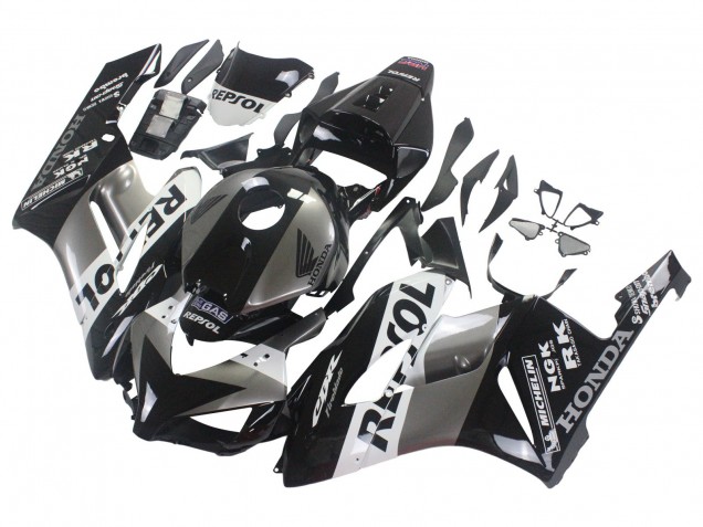 Kit Carena Moto Honda CBR1000RR 2004-2005 - Argento Bianco Nero Lucido Repsol
