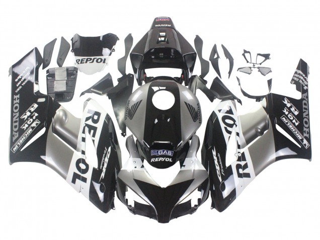 Kit Carena Moto Honda CBR1000RR 2004-2005 - Argento Bianco Nero Lucido Repsol