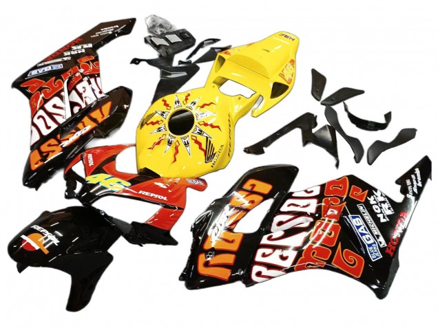 Carene Moto Honda CBR1000RR 2004-2005 - Giallo Arancia Nero Lucido Repsol Rossi 46