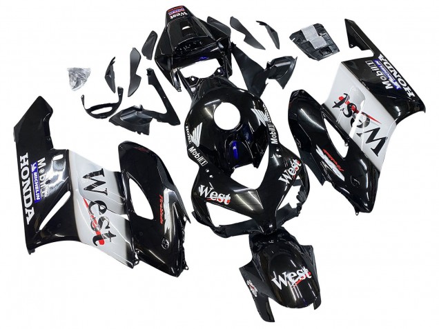 Carene Moto Honda CBR1000RR 2004-2005 - Nero Lucido Bianco West