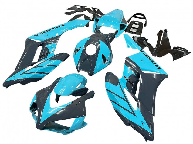 Carene Moto Honda CBR1000RR 2004-2005 - Azzurro Chiaro Nero Lucido