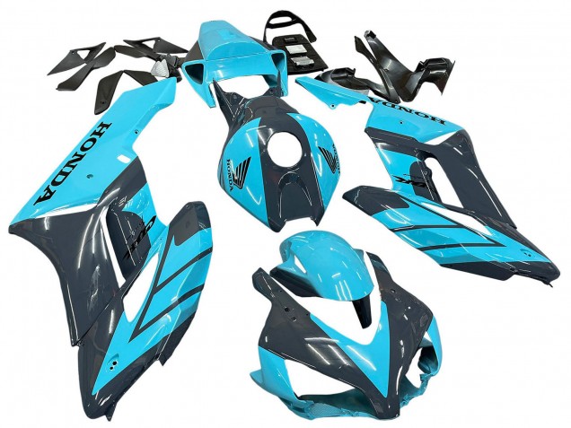 Carene Moto Honda CBR1000RR 2004-2005 - Azzurro Chiaro Nero Lucido