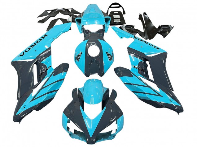 Carene Moto Honda CBR1000RR 2004-2005 - Azzurro Chiaro Nero Lucido