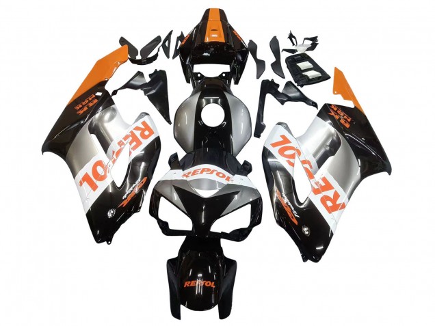 Carene Moto Honda CBR1000RR 2004-2005 - Arancia Argento Nero Lucido Repsol