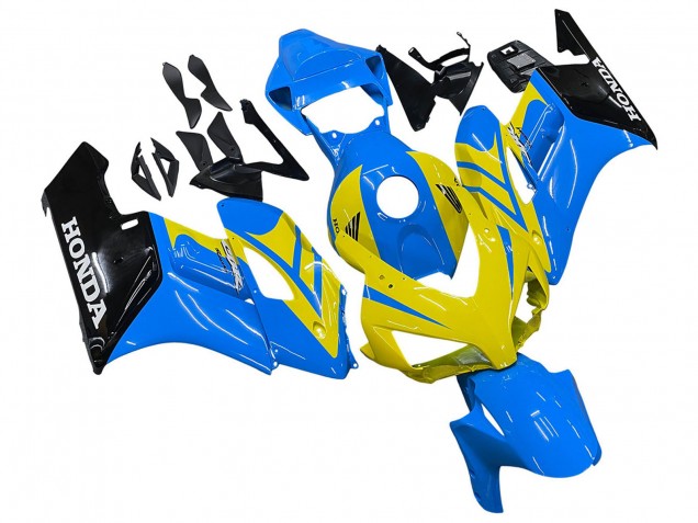 Carene Moto Honda CBR1000RR 2004-2005 - Blu Giallo Nero Lucido