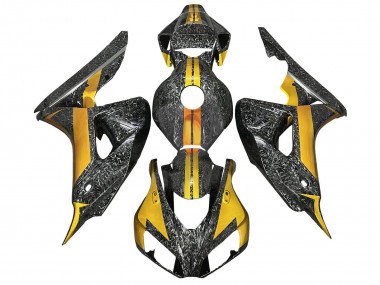 Carene Moto Honda CBR1000RR 2006-2007 - Oro Nero Forgiato Fibra di Carbonio