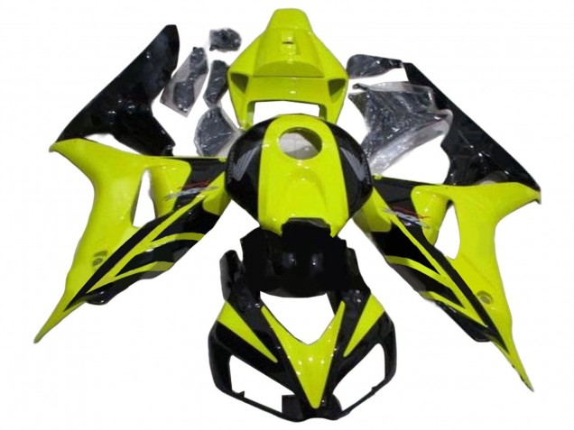 Carene Moto Honda CBR1000RR 2006-2007 - Verde Nero Lucido Geometrico