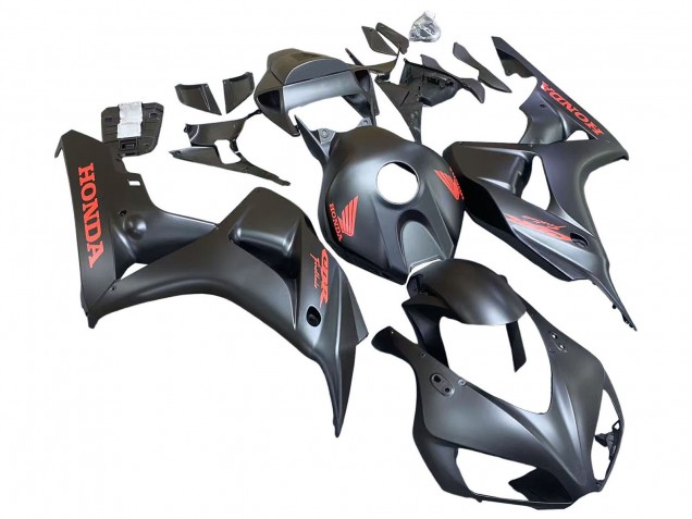 Carene Moto Honda CBR1000RR 2006-2007 - Nero Opaco Rosso Decals