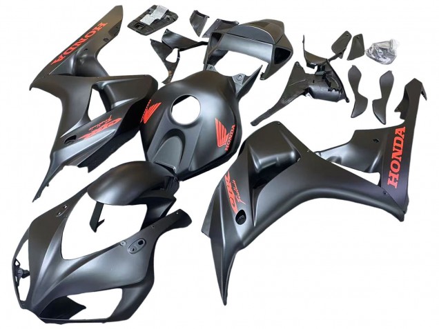 Carene Moto Honda CBR1000RR 2006-2007 - Nero Opaco Rosso Decals