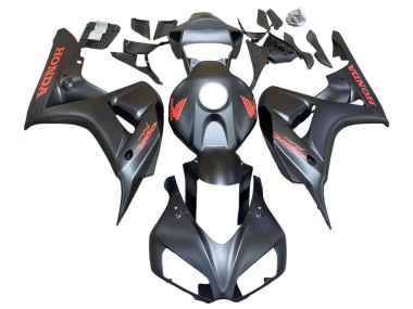 Carene Moto Honda CBR1000RR 2006-2007 - Nero Opaco Rosso Decals