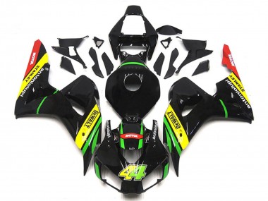 Carene Moto Honda CBR1000RR 2006-2007 - Nero Lucido Giallo Verde Rosso Motul 44