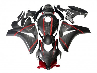 Carene Moto Honda CBR1000RR 2008-2011 - Nero Fibra di Carbonio Rosso