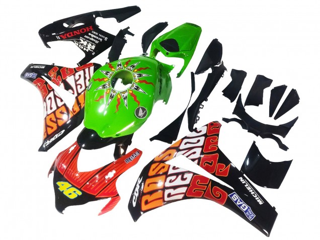 Carene Moto Honda CBR1000RR 2008-2011 - Verde Arancia Nero Lucido Rossi Michelin 46