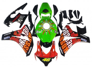 Carene Moto Honda CBR1000RR 2008-2011 - Verde Arancia Nero Lucido Rossi Michelin 46