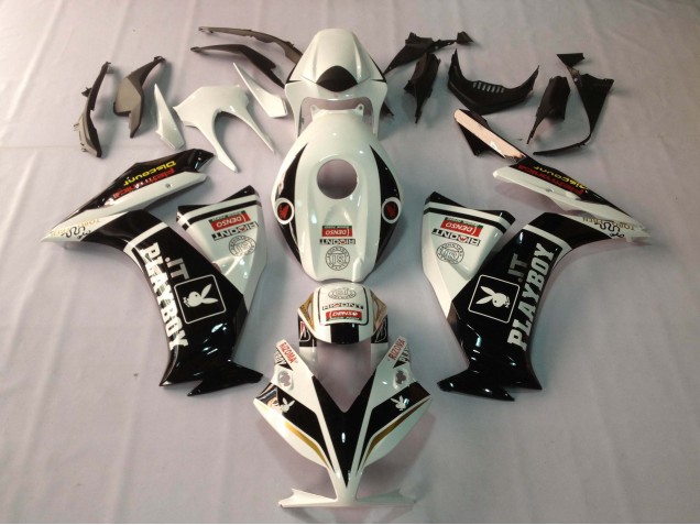 Carene Moto Honda CBR1000RR 2012-2016 - Bianco Nero Lucido Rizoma Playboy