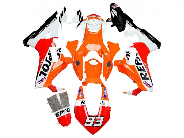 Carene Moto Honda CBR1000RR 2017-2023 - Bianco Arancia Rosso Nero Lucido HRC Repsol 93