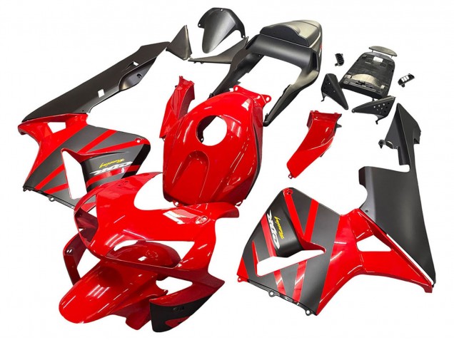 Carene Moto Honda CBR600RR 2003-2004 - Rosso Nero Opaco Corsa