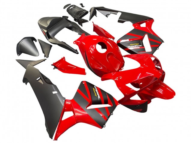 Carene Moto Honda CBR600RR 2003-2004 - Rosso Nero Opaco Corsa