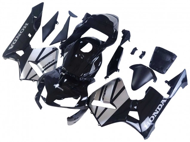 Carene Moto Honda CBR600RR 2003-2004 - Argento Nero Lucido