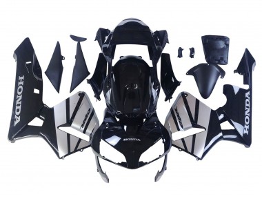 Carene Moto Honda CBR600RR 2003-2004 - Argento Nero Lucido