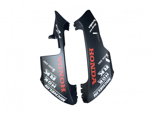 Carene Moto Honda CBR600RR 2003-2004 - Nero Opaco Arancia Repsol Rossi 46