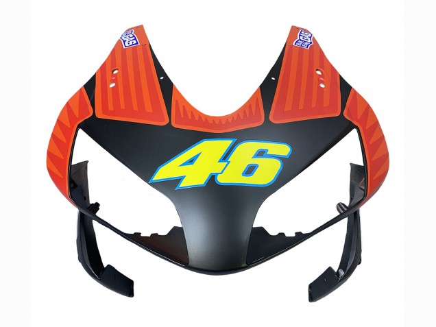 Carene Moto Honda CBR600RR 2003-2004 - Nero Opaco Arancia Repsol Rossi 46