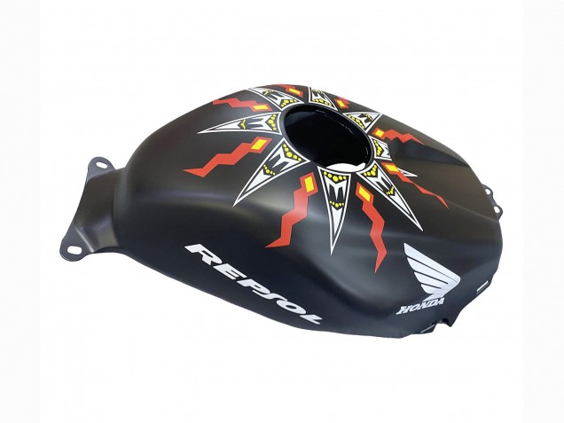 Carene Moto Honda CBR600RR 2003-2004 - Nero Opaco Arancia Repsol Rossi 46