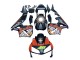 Carene Moto Honda CBR600RR 2003-2004 - Nero Opaco Arancia Repsol Rossi 46