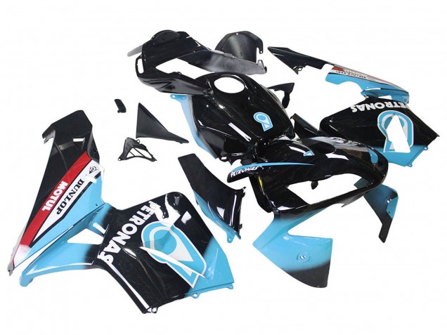 Carene Moto Honda CBR600RR 2003-2004 - Azzurro Chiaro Rosso Nero Lucido Dunlop