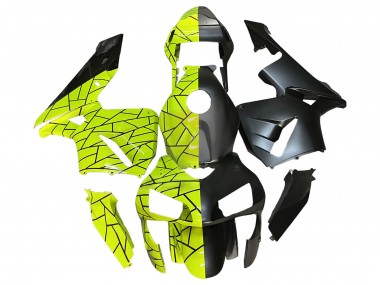 Carene Moto Honda CBR600RR 2003-2004 - Fluorescent Verde Nero Opaco