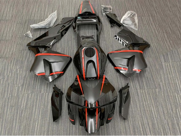 Carene Moto Honda CBR600RR 2003-2004 - Nero Lucido Rosso Banda