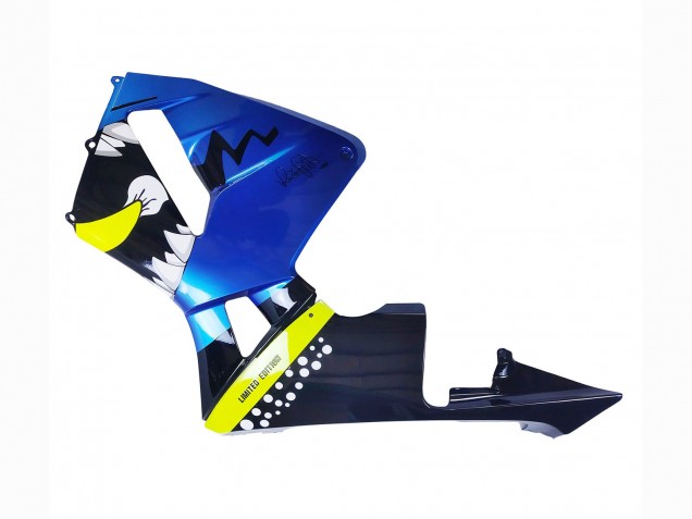 Carene Moto Honda CBR600RR 2003-2004 - Blu Neon Giallo Nero Lucido Squalo