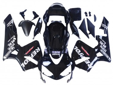 Carene Moto Honda CBR600RR 2003-2004 - Nero Lucido Bianco Repsol